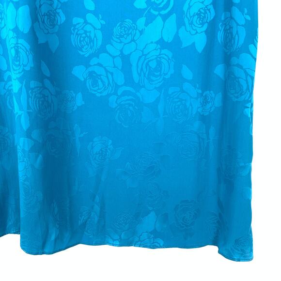 Art Dealer Cutout Floral-Jacquard Midi Dress Womens Size M Turquoise Blue NEW - Picture 4 of 8